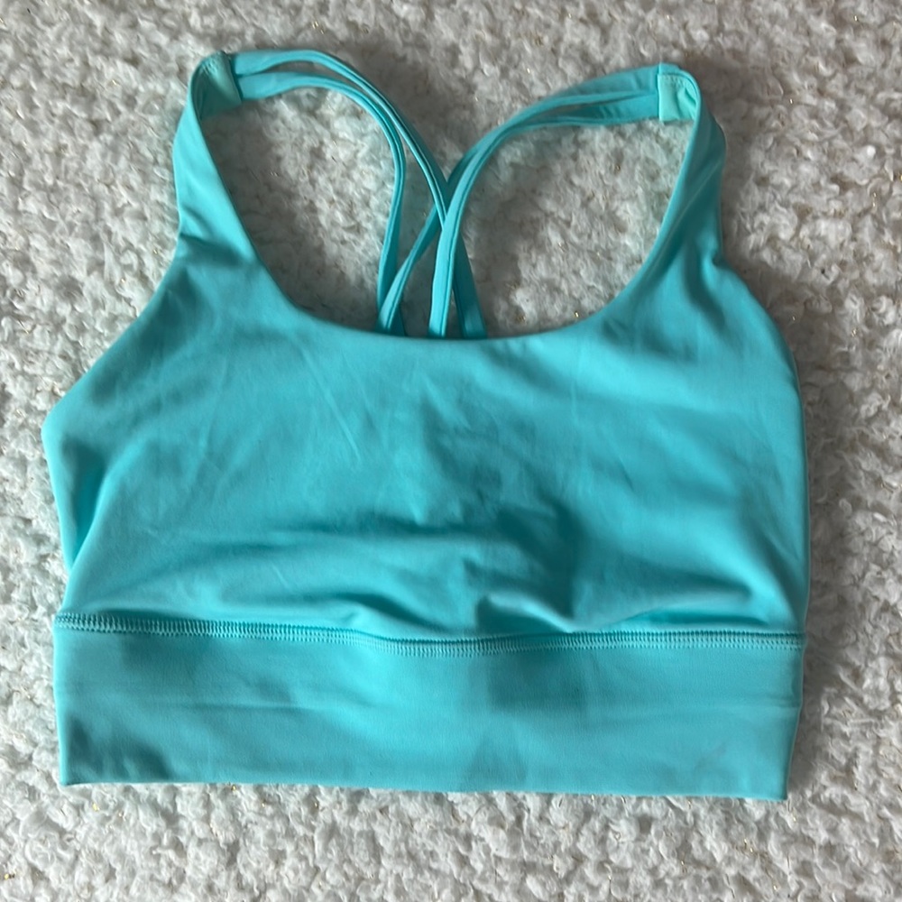 Small Kids Turquoise Sports Bra New With Tags